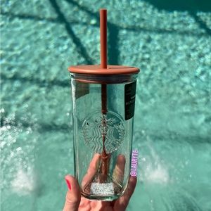 Starbucks 2024 Terracotta Brown Orange Recycled Triangle Glass Tumbler